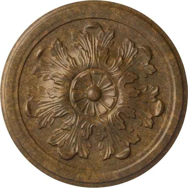 Ekena Millwork Legacy Acanthus Ceiling Medallion (Fits Canopies up to 3 1/2"), 12 3/4"OD x 7/8"P, Rubbed Bronze CM12LERZS - main